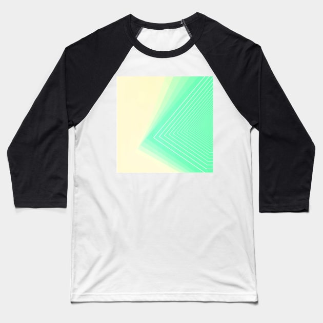 Geometric minimal abstract blue beige Baseball T-Shirt by soycarola